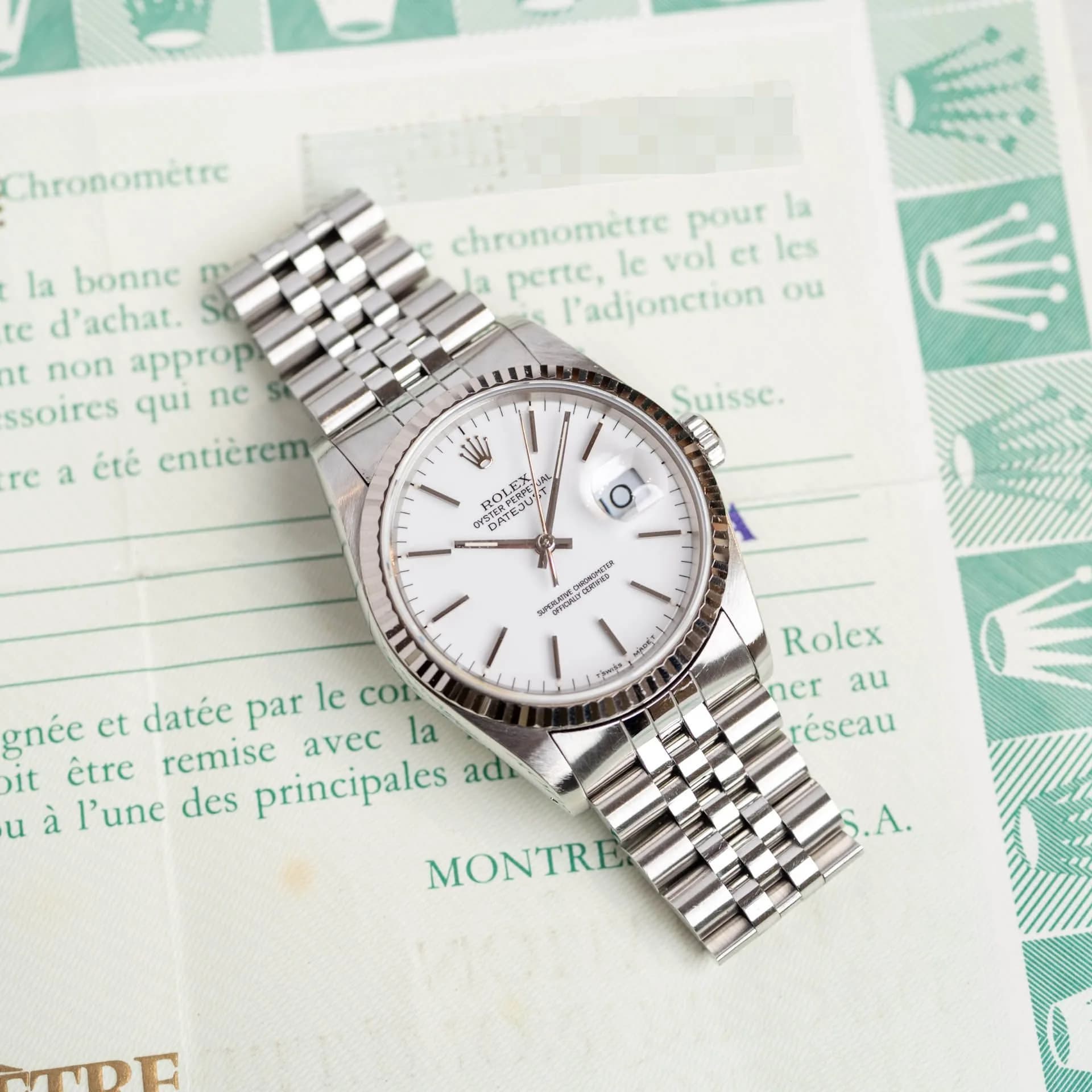 Datejust 16234 Stainless Steel "Porcelain" – 1989