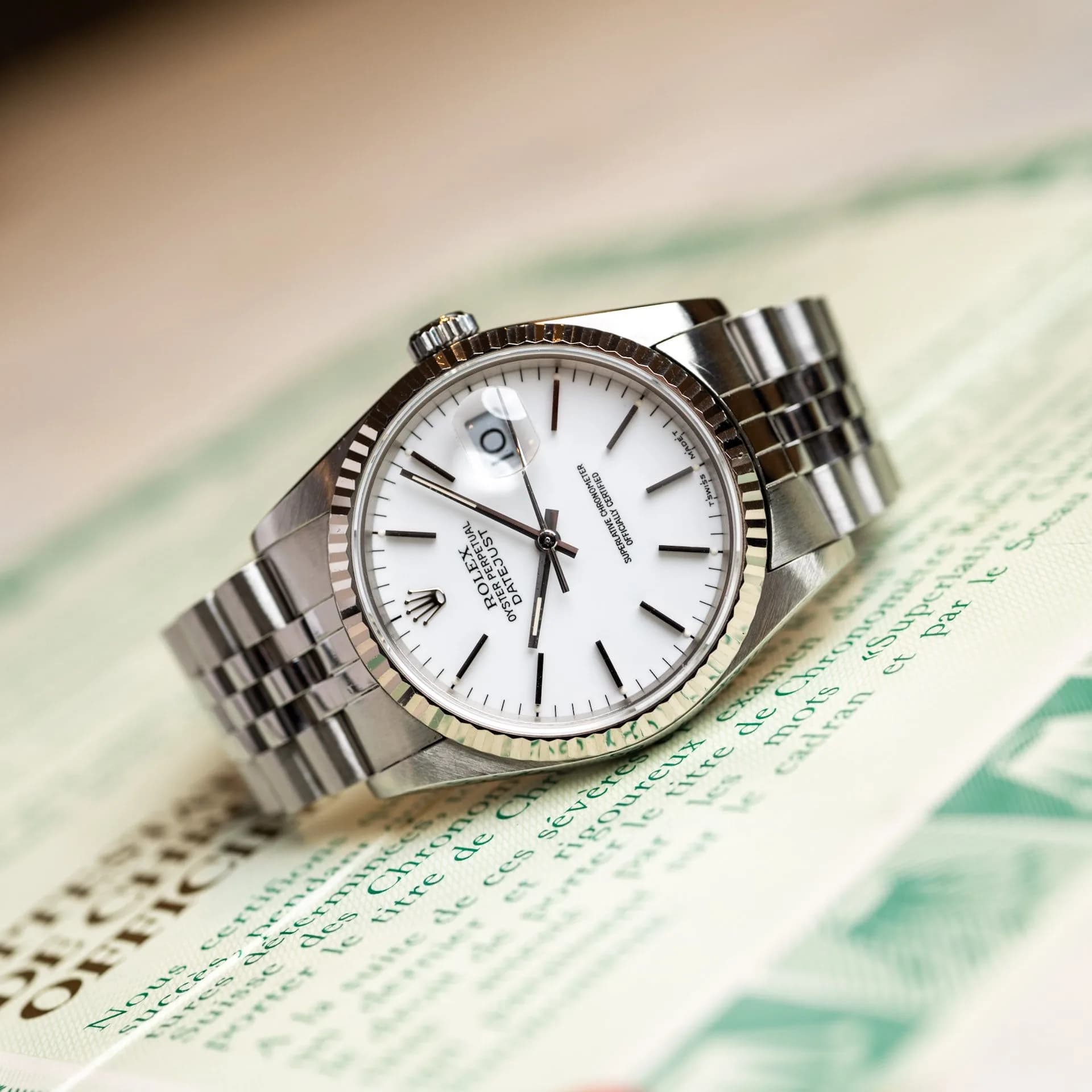 Datejust 16234 Stainless Steel "Porcelain" – 1989