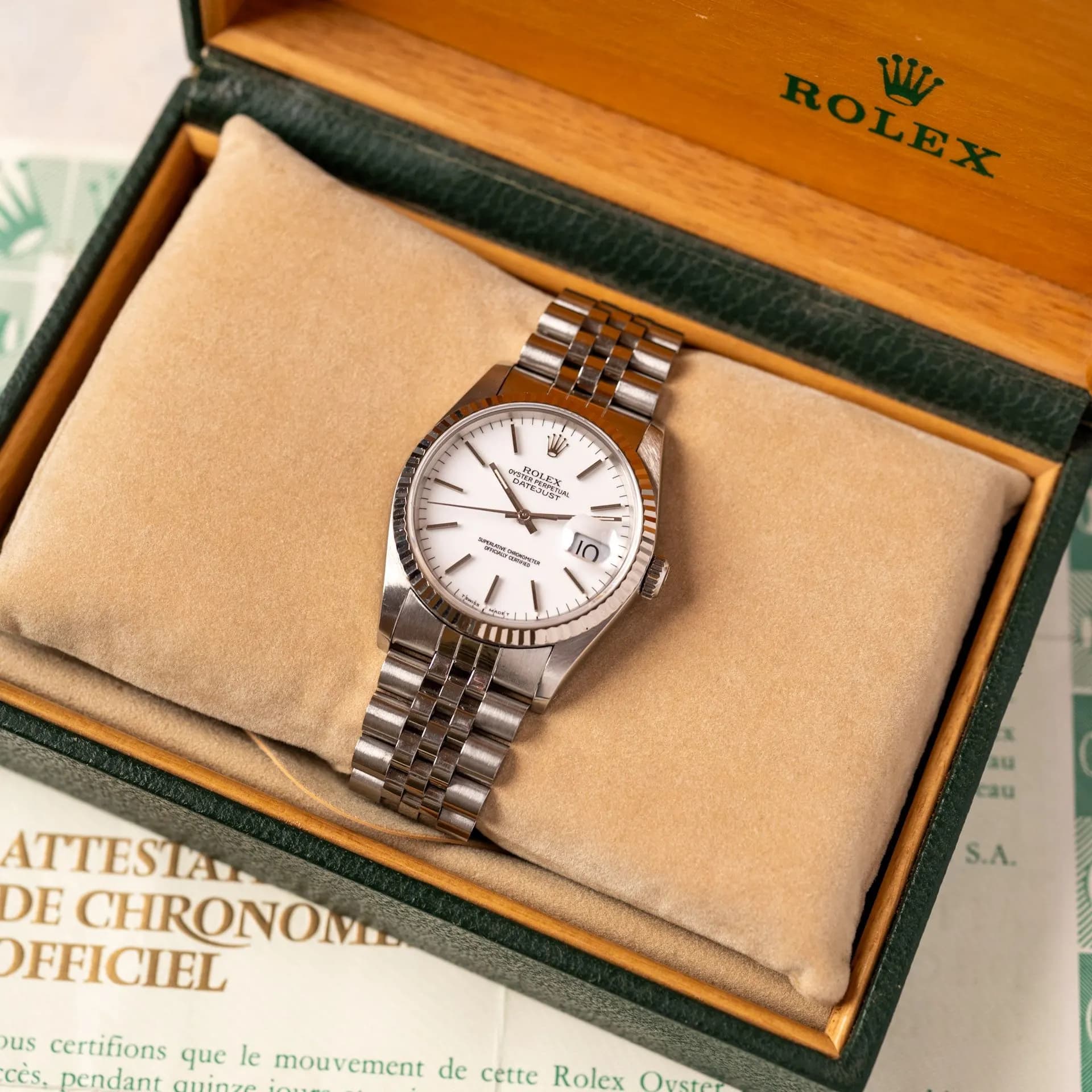 Datejust 16234 Acier "Porcelaine" – 1989