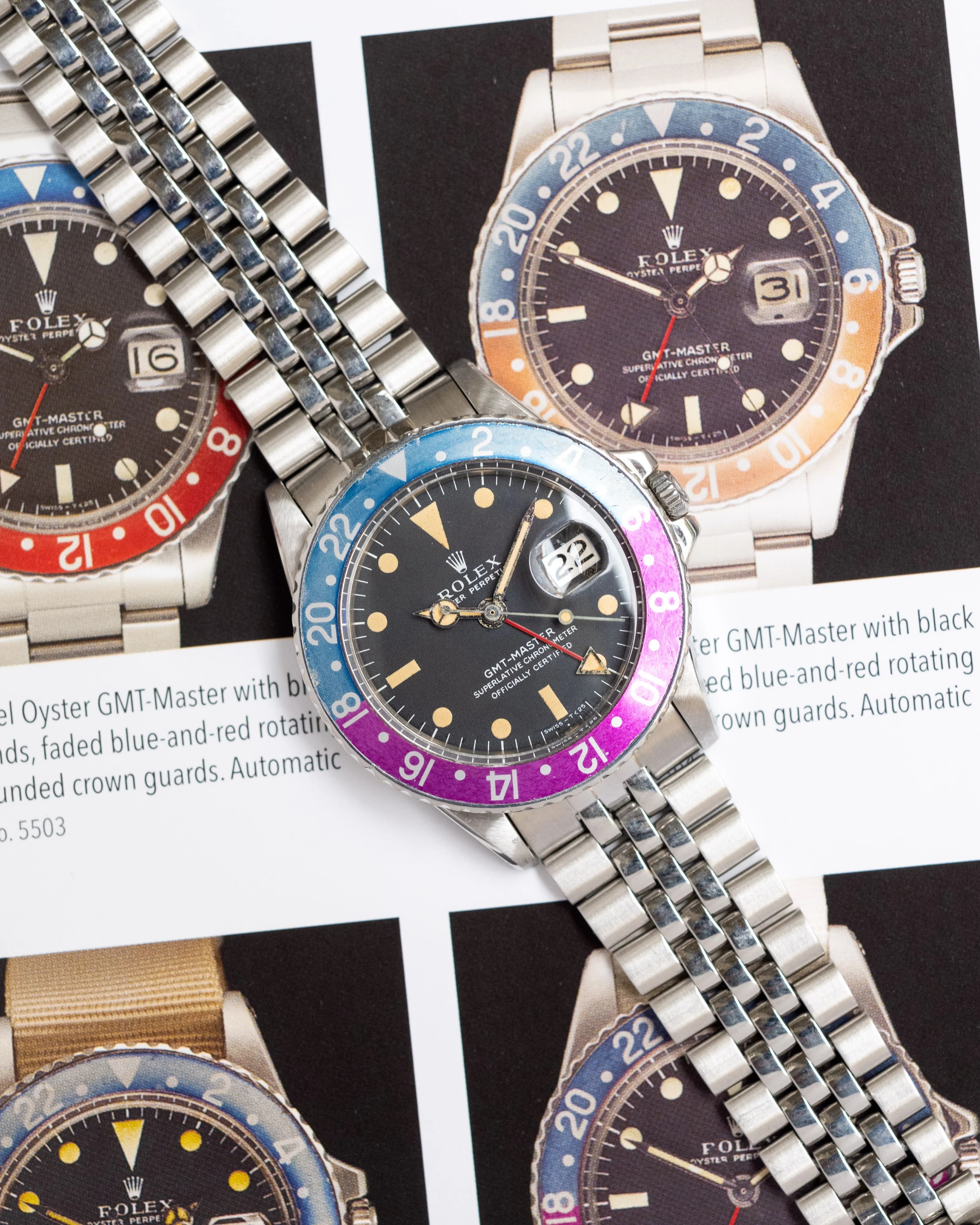 Rolex GMT Master 1675 MK1 : La "Long E Fuchsia” 