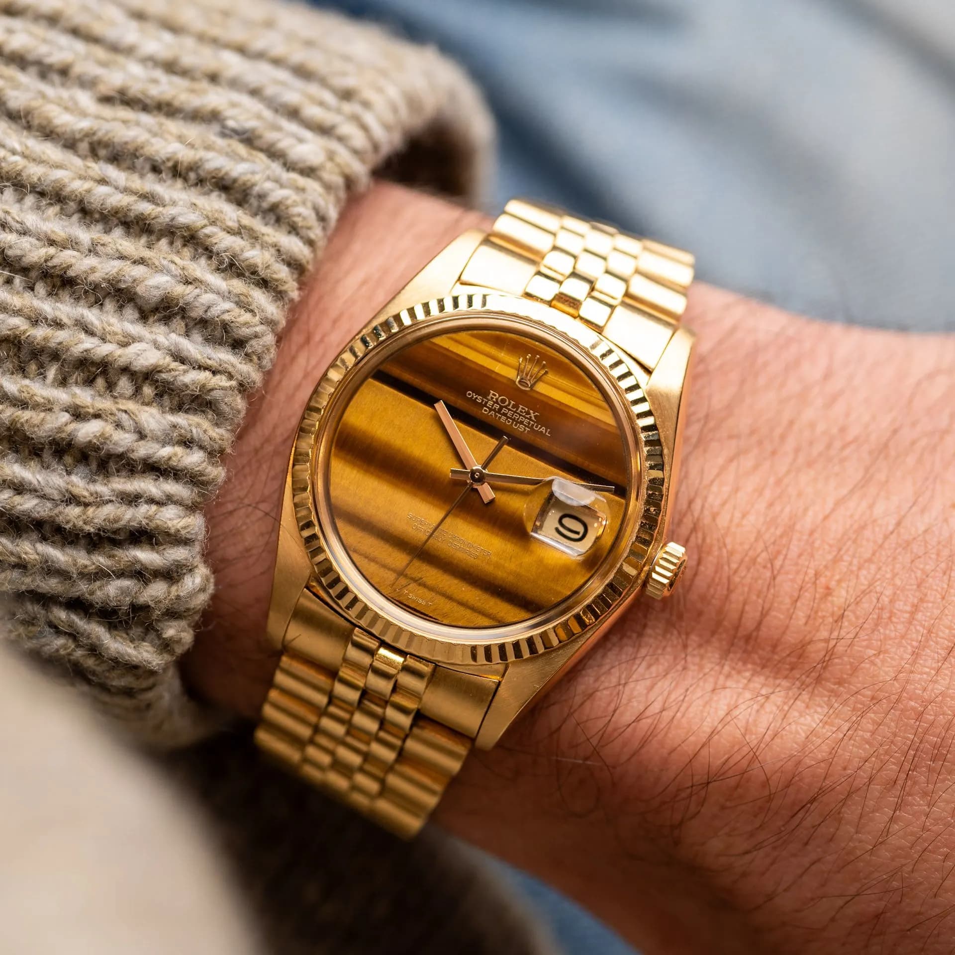 Datejust 1601/8 Or Jaune "Œil de Tigre" – 1974