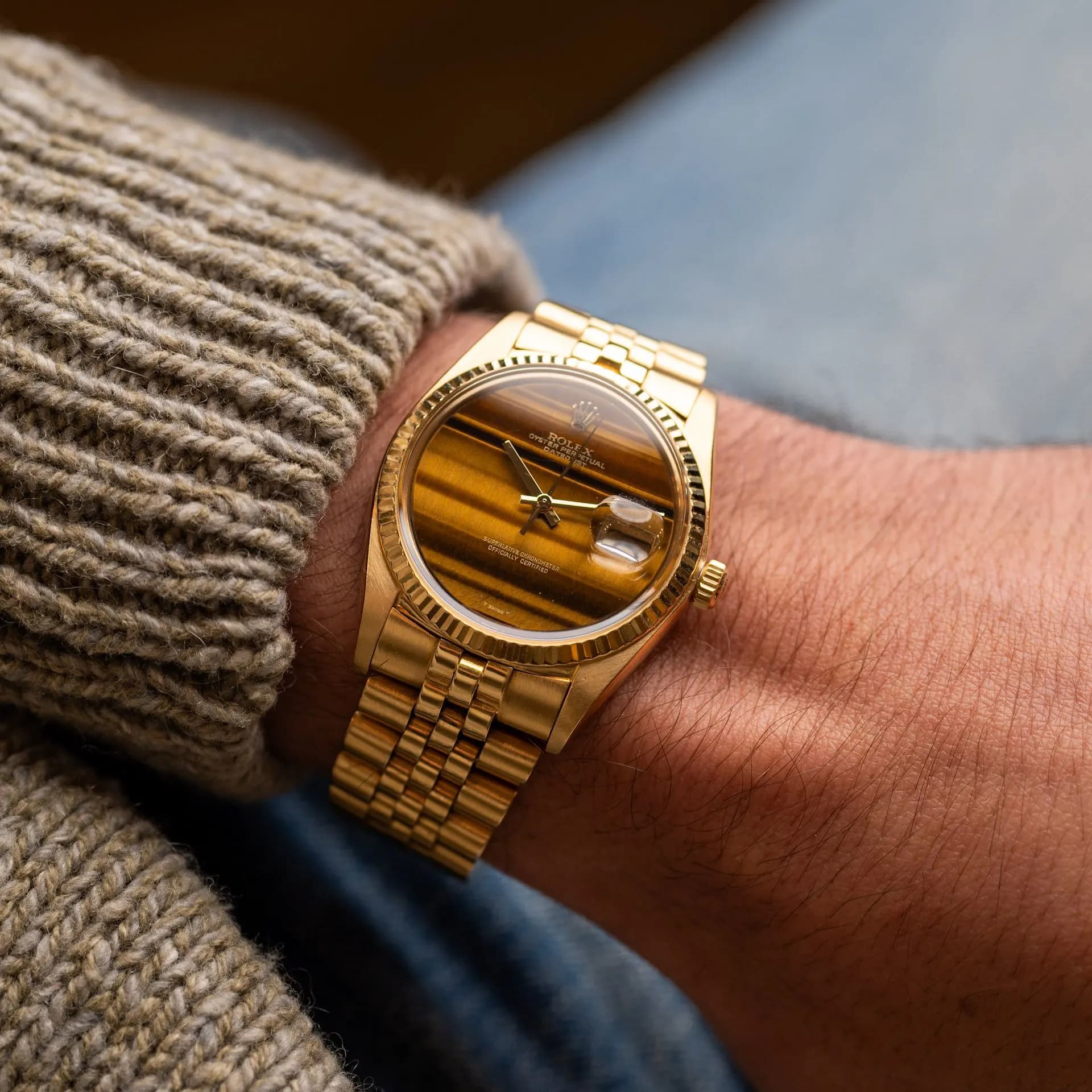 Datejust 1601/8 Or Jaune "Œil de Tigre" – 1974