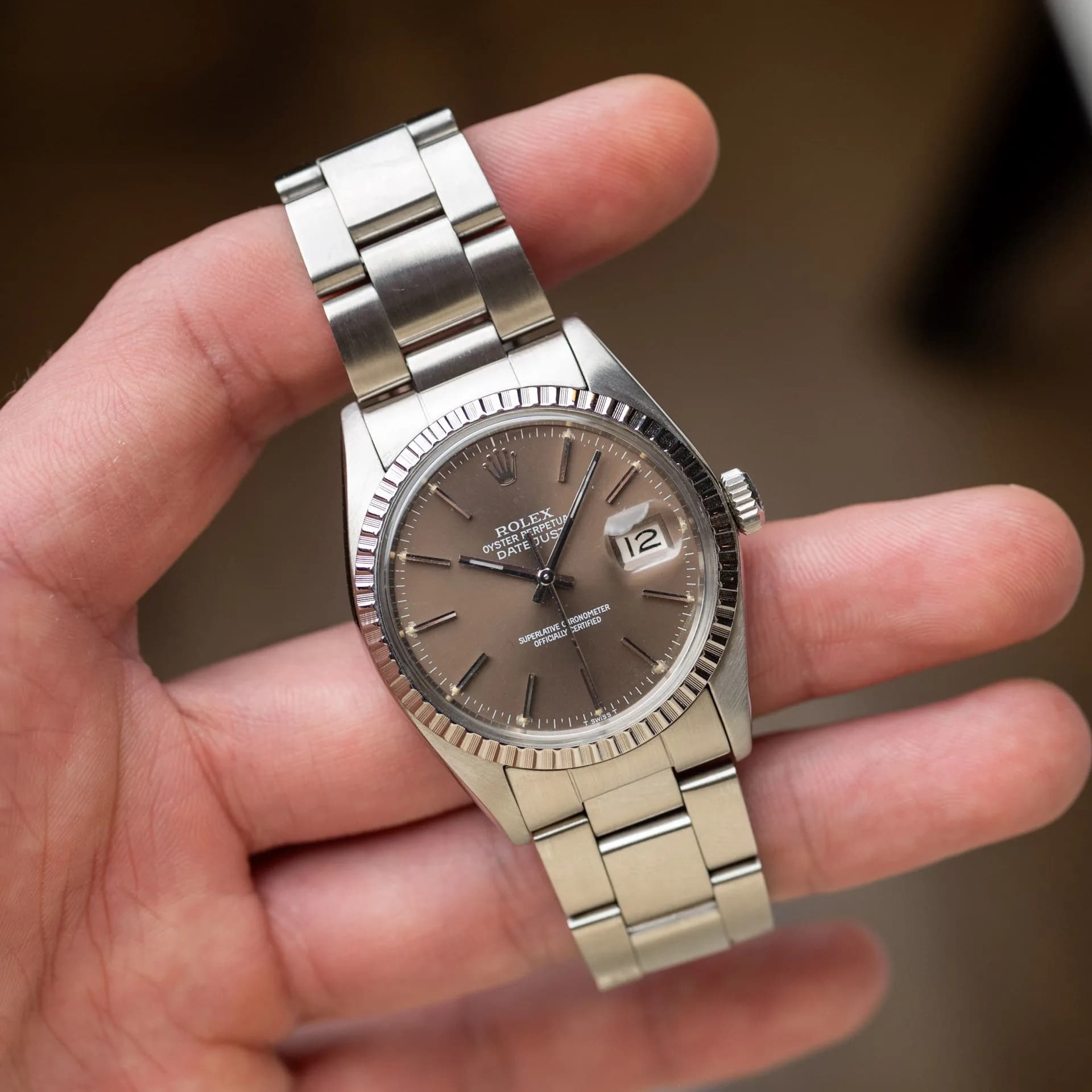 Datejust 16030 Acier "Havana Brown" – 1980