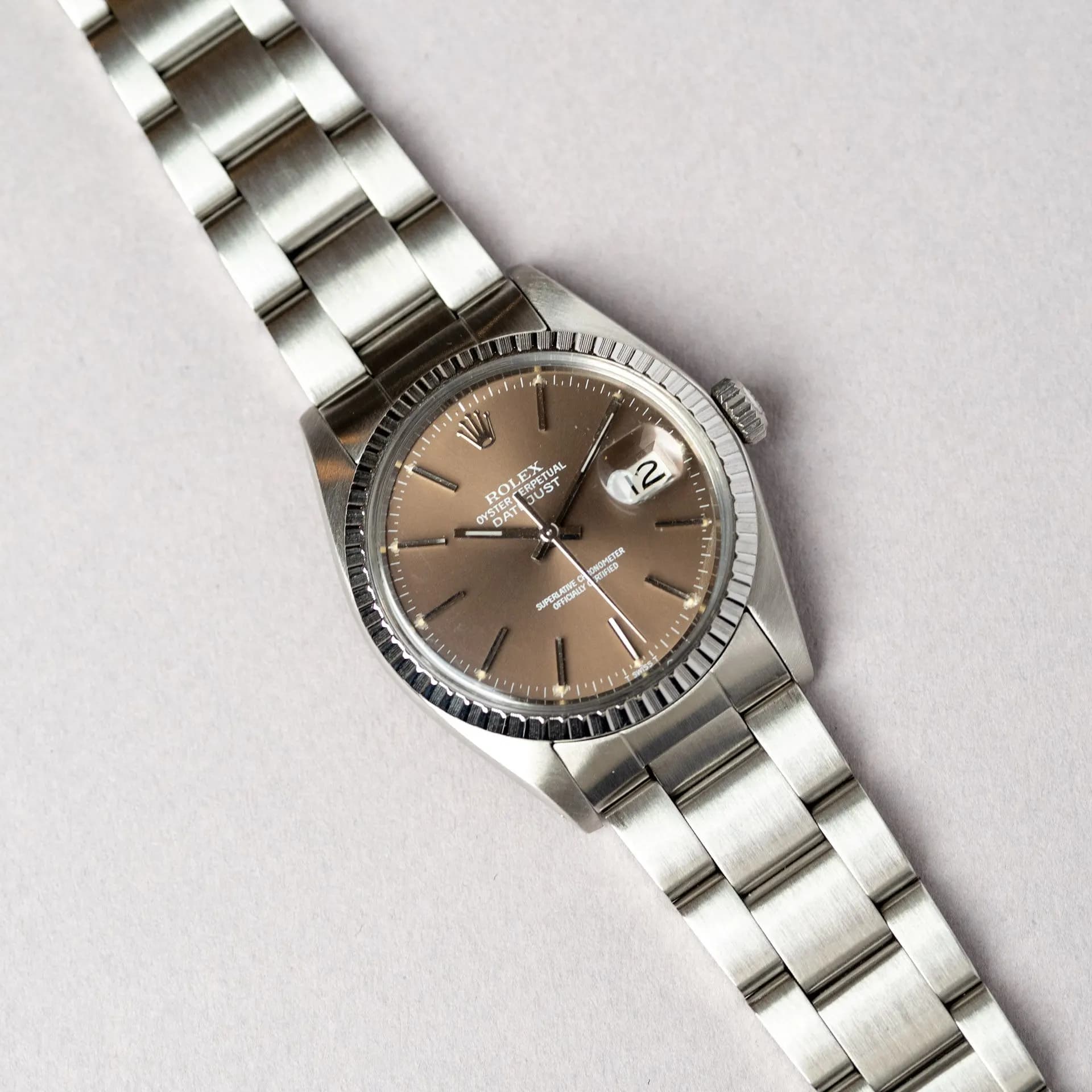 Datejust 16030 Acier "Havana Brown" – 1980