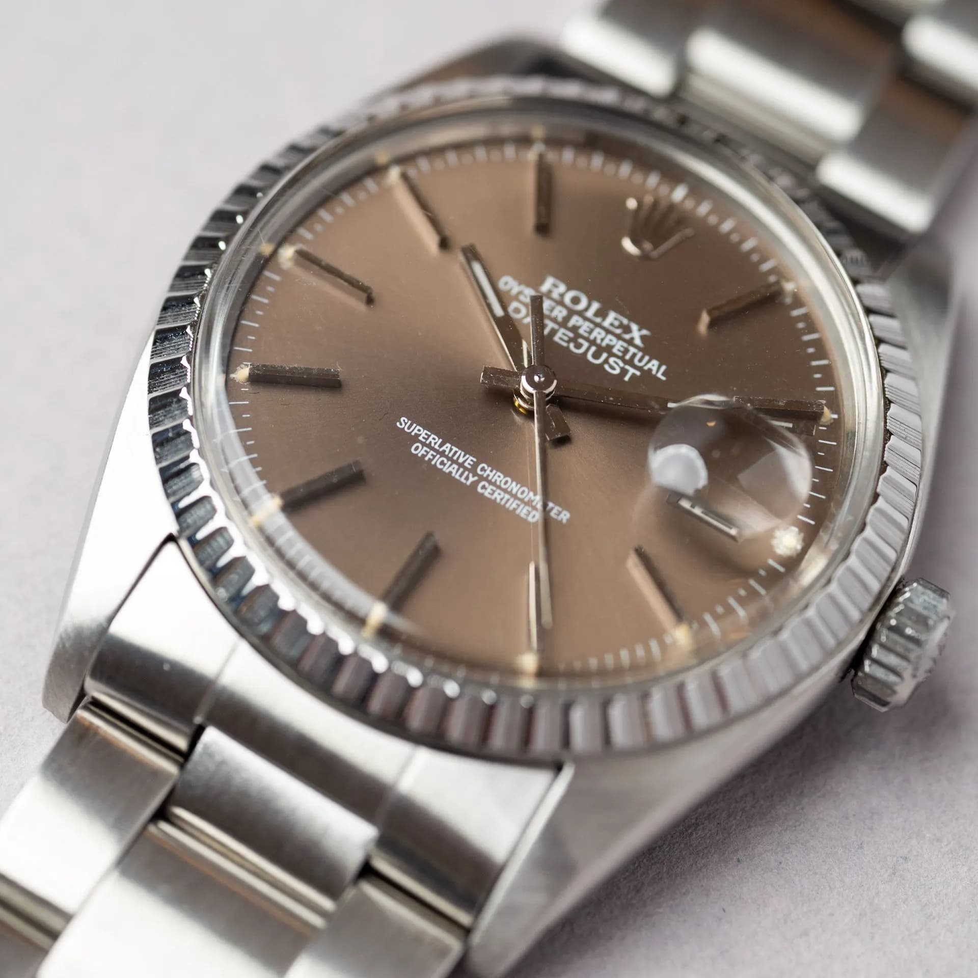 Datejust 16030 Acier "Havana Brown" – 1980