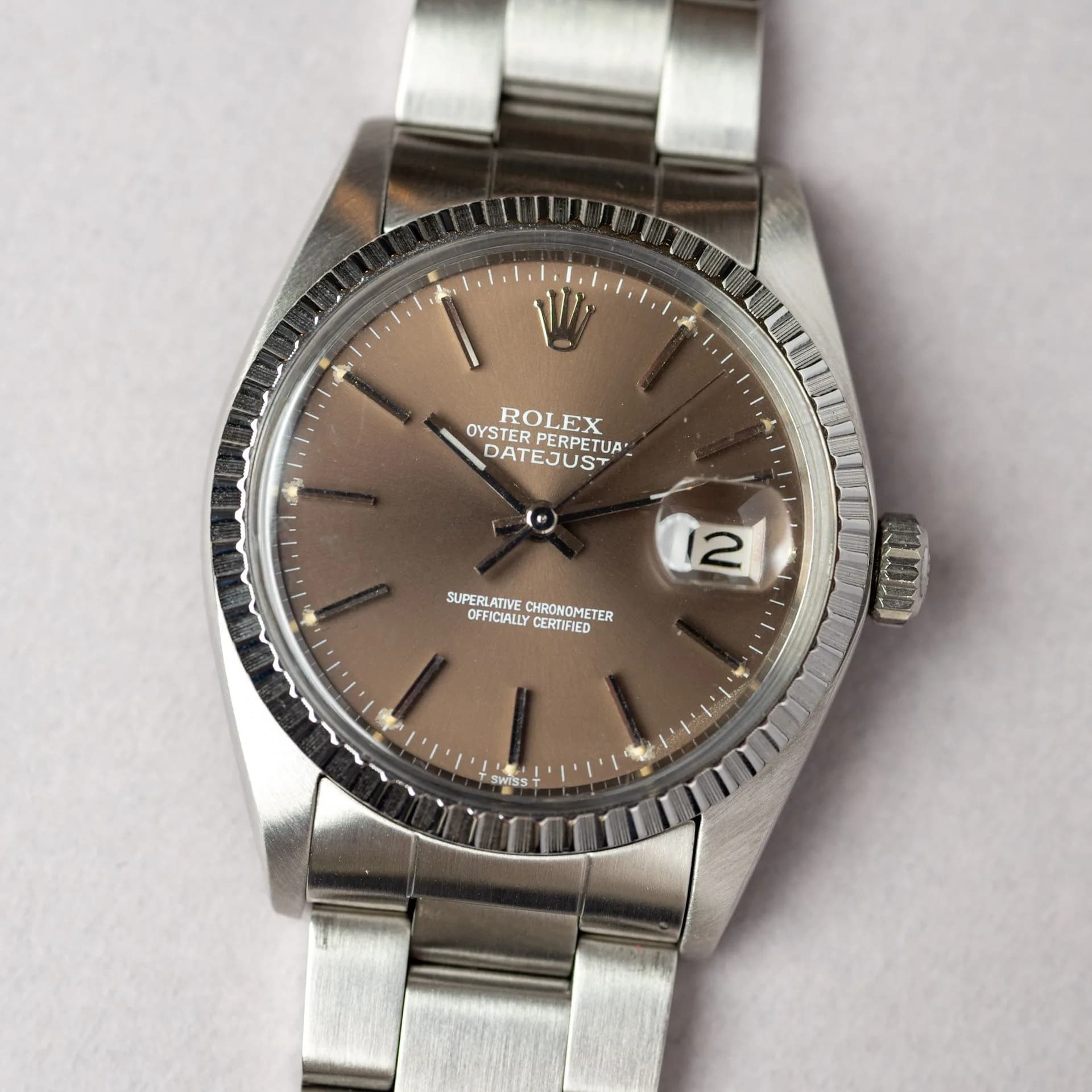 Datejust 16030 Acier "Havana Brown" – 1980