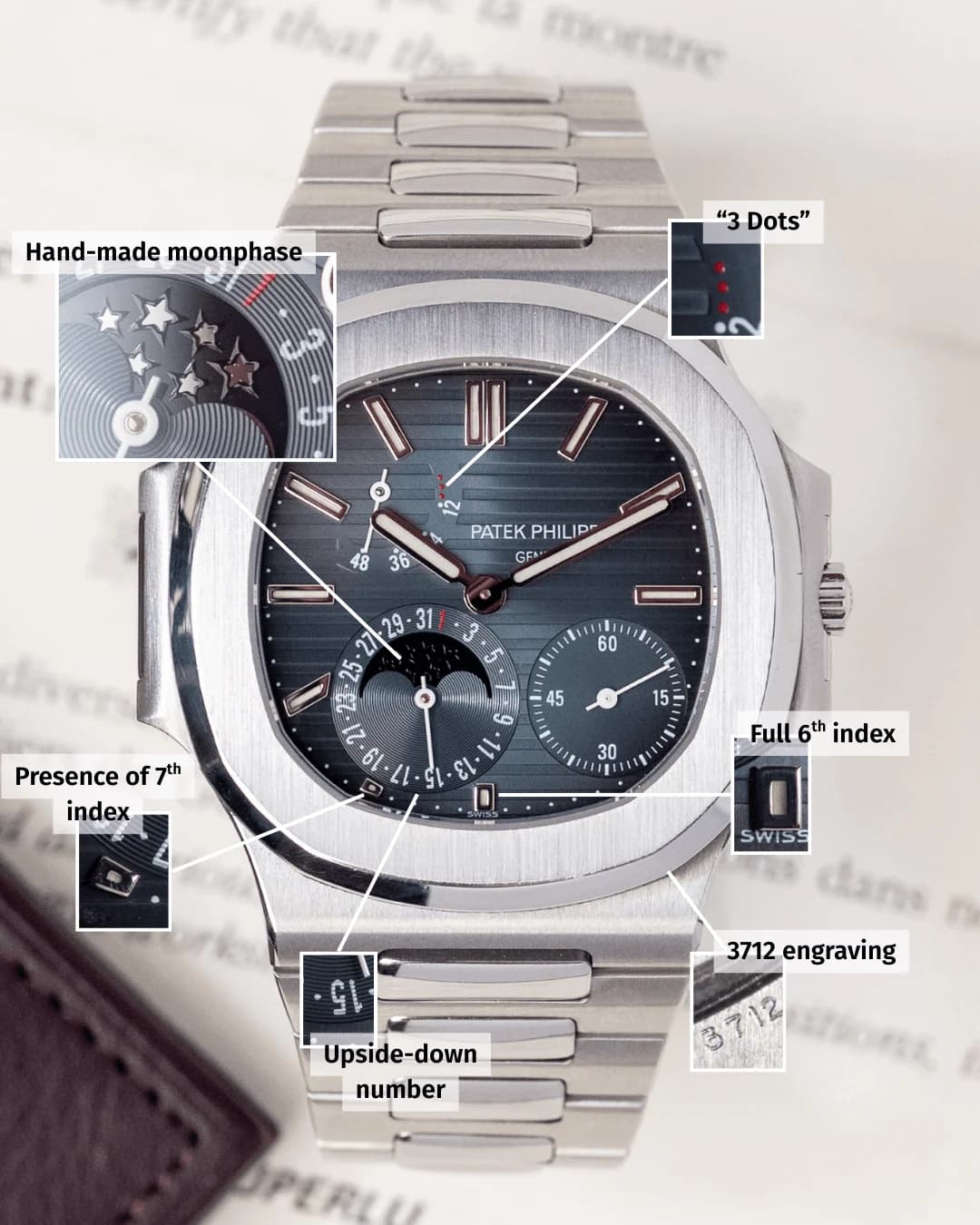 Revue complète de la Patek Philippe Nautilus référence 3712